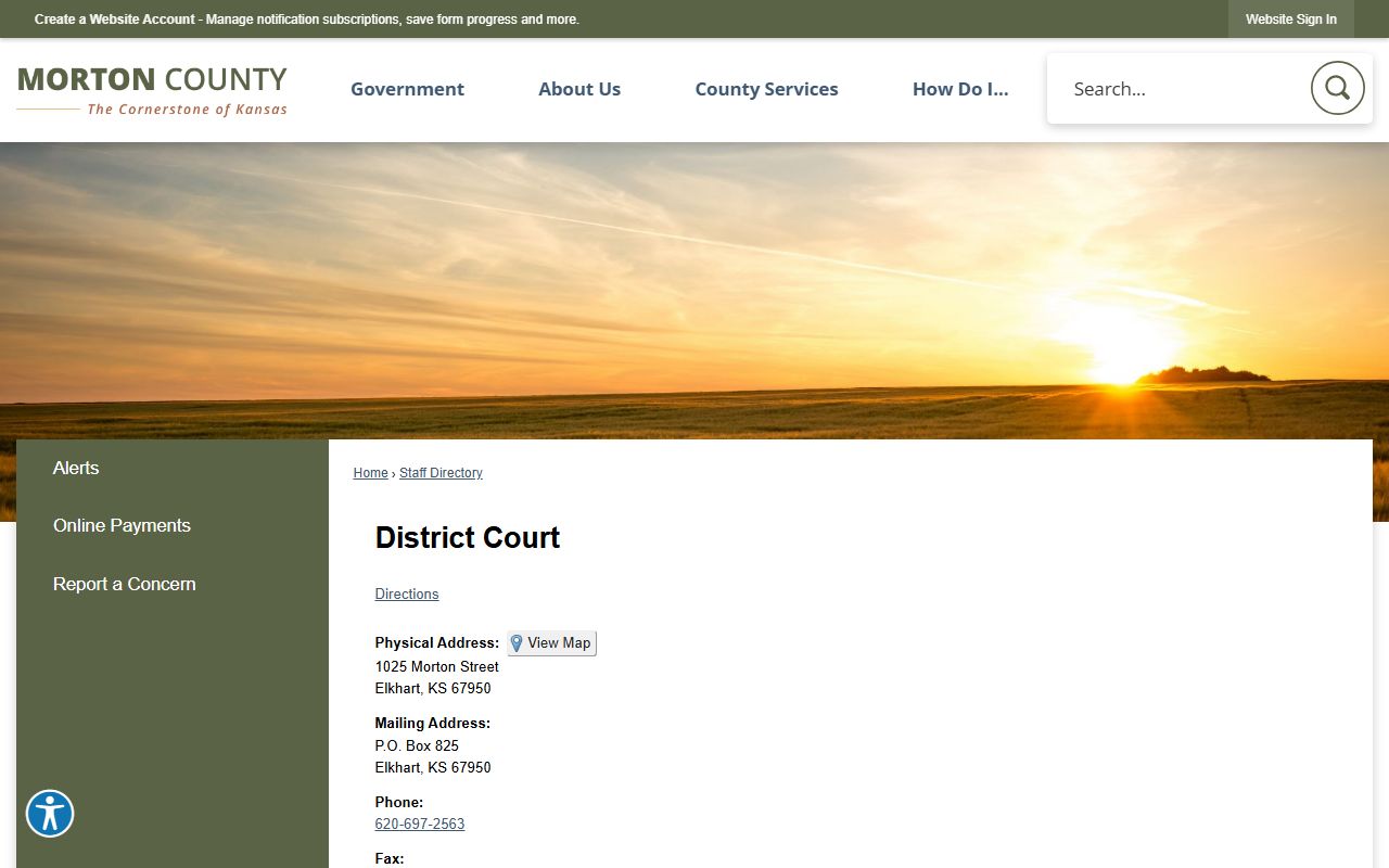 Morton County District Court directory for jail arrest court records