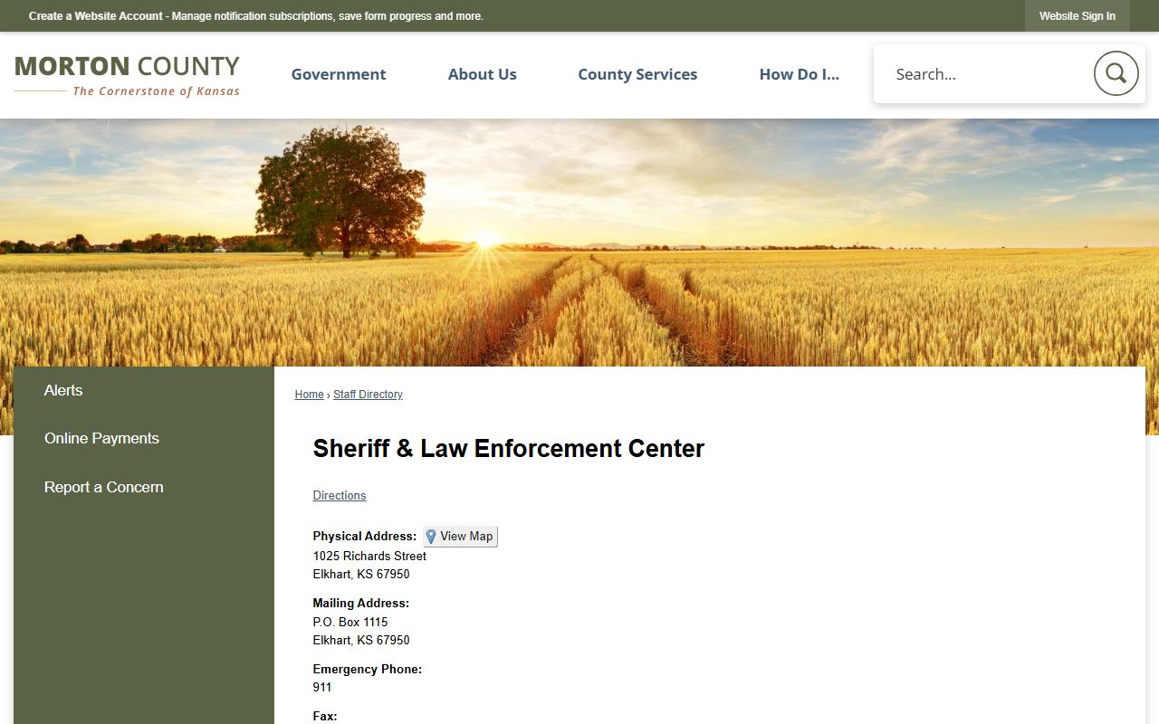 Morton County Law Enforcement Center inmate records contact directory