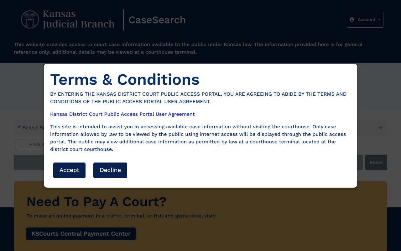 Morton County court records after arrest Kansas CaseSearch portal
